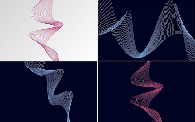 collection of geometric minimal lines pattern set