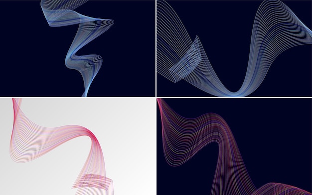 collection of geometric minimal lines pattern set