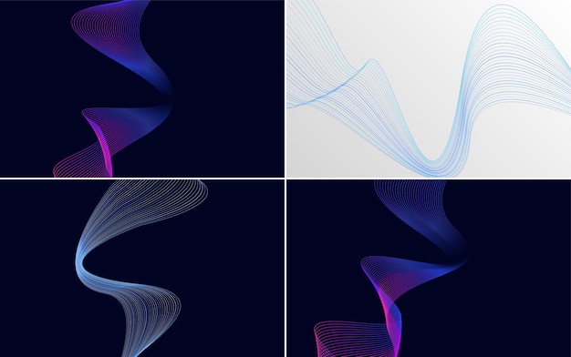 collection of geometric minimal lines pattern set