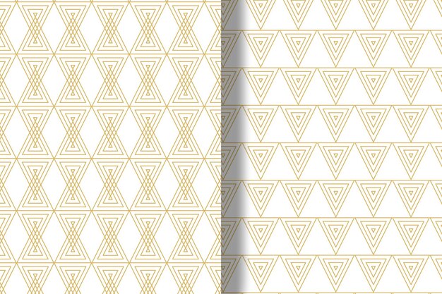 collection of geometric seamless patterns simple design