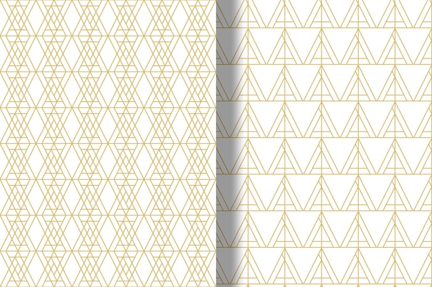 collection of geometric seamless patterns simple design