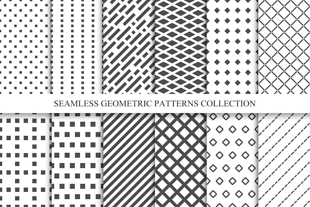 Collection of geometric seamless patterns