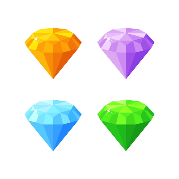 collection of isometric diamonds in different colors