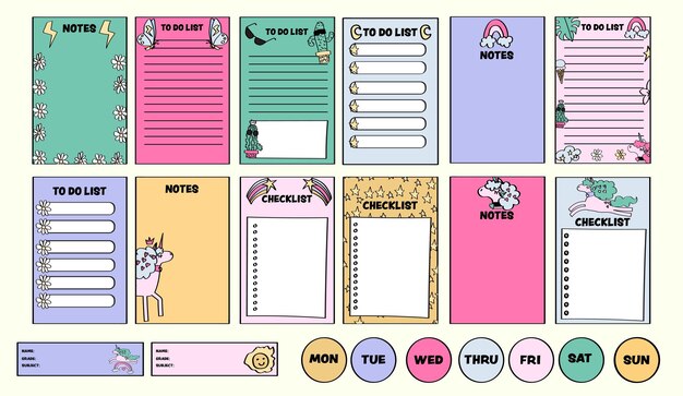 collection of todo lists checklists and planner templates
