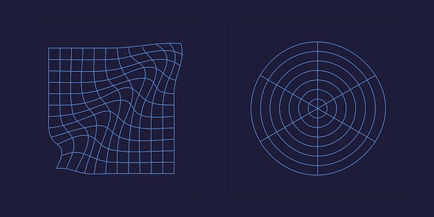 Collection of Y2K elements Trendy geometric postmodern figures For modern Tshirts designed
