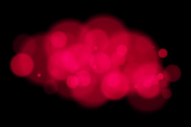 Color bokeh cloud with glowing soft circles on black background Elegant light blur effect for abstract dreamy or minimal vector overlays and digital design