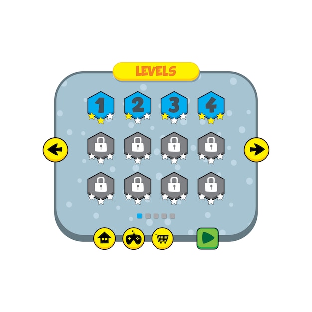 color game asset menu icon button vector art illustration