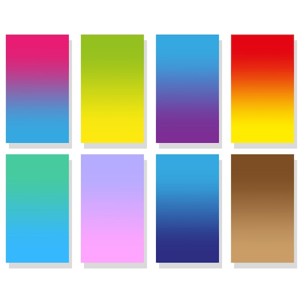 color gradient backgrounds vibrant spectrum collection smooth color transitions vector