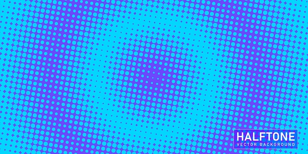 Color halftone texture abstract blue circle dotted pattern gradient background