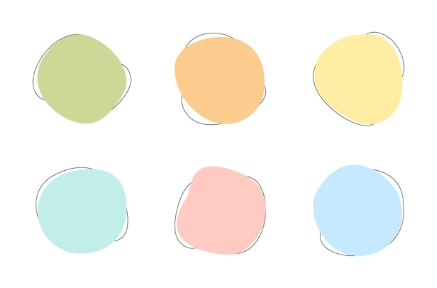 color liquid blob shapes pastel vector organic random forms fluid silhouette simple smooth ink stain