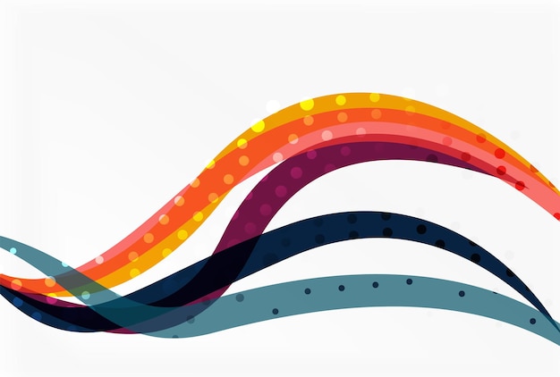color overlapping wave stripes vector abstract background vector template for workflow layout diagram number options or web design
