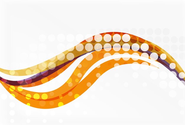 Color overlapping wave stripes vector abstract background Vector template for workflow layout diagram number options or web design