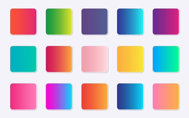 color set of gradients background