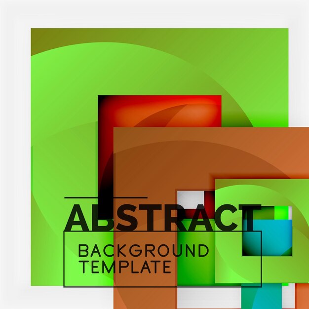 color square composition with text geometric abstract background
