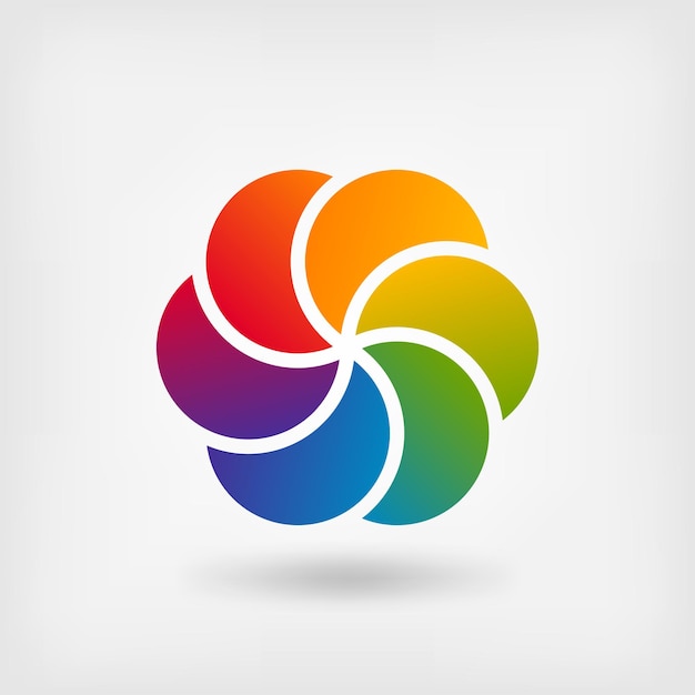 Colored abstract circle symbol