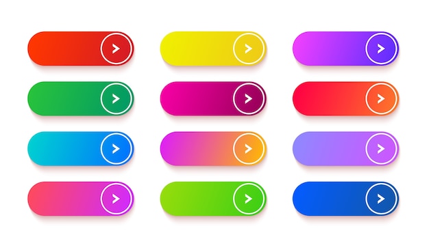 colored rectangle web elements set