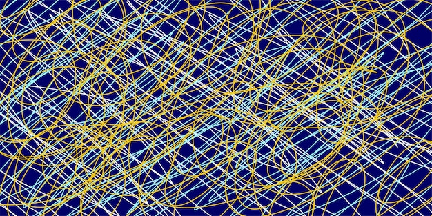 Colored tangled pattern Abstract chaotic texture Background with lines and waves Art creation