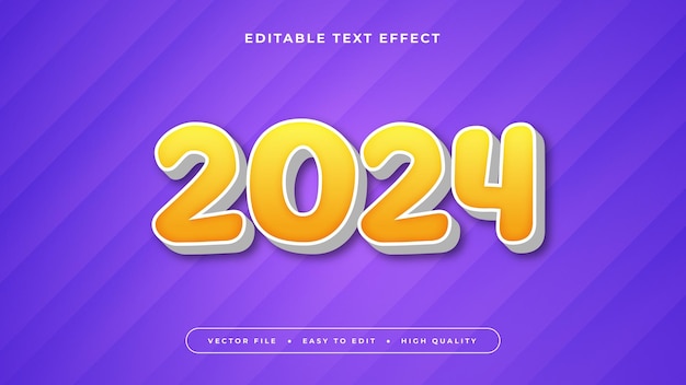 Colorful 2024 3d editable text effect font style