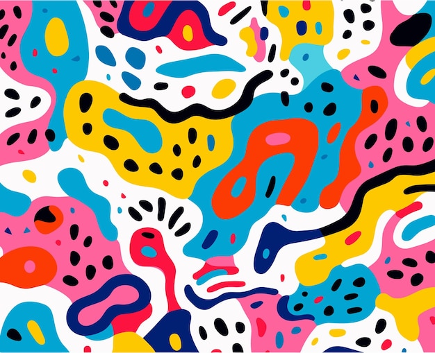 Colorful Abstract Background Illustration Animalier Bold Color Blobs Flowing Textures Diverse