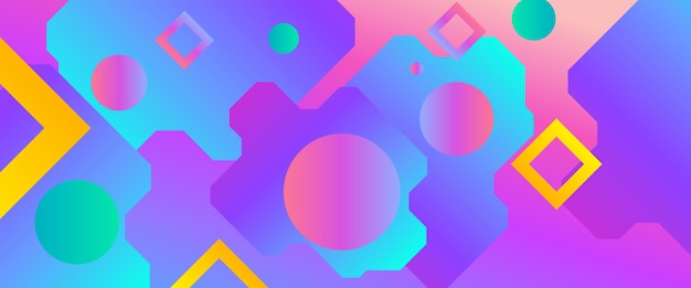 colorful abstract banner with shapes for business banner formal backdrop prestigious voucher luxe invite wallpaper and background