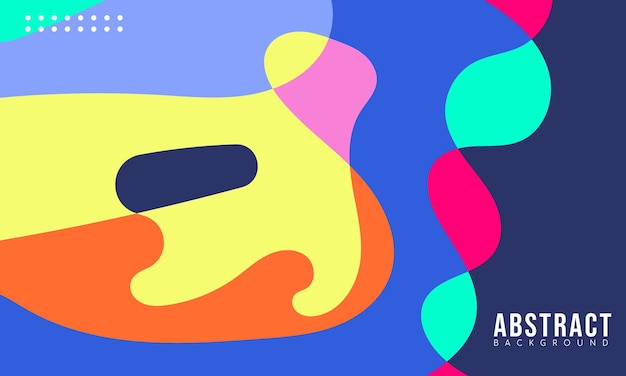 Colorful Abstract Fluid and Geometric Background Vector