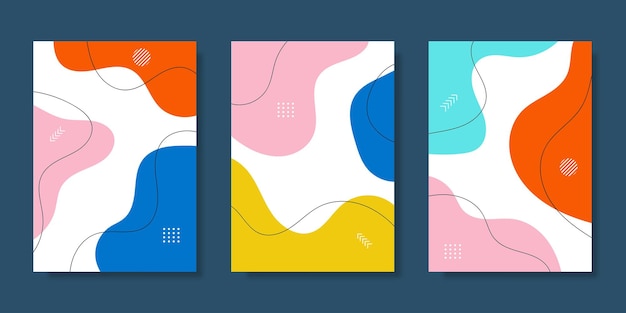 Colorful abstract shapes cover