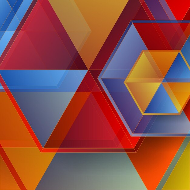 colorful abstract tech background with glossy polygons