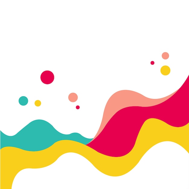 Colorful Abstract Wave Background with Circles