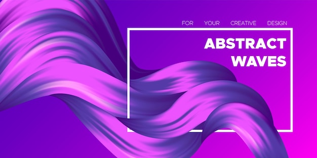 colorful brushes abstract fluid shapes on vibrant colors gradient background