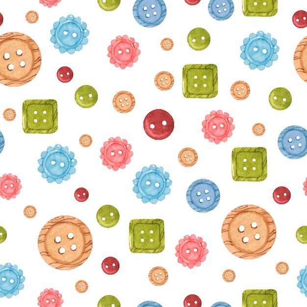Colorful buttons seamless pattern