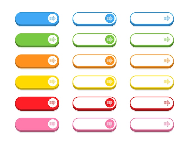 colorful buttons set