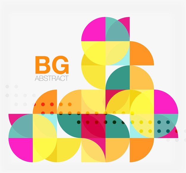 colorful circles modern abstract composition with text geometric background vector template background for workflow layout diagram number options or web design