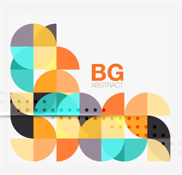 Colorful circles modern abstract composition with text Geometric background Vector template background for workflow layout diagram number options or web design