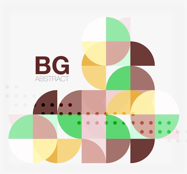 Colorful circles modern abstract composition with text Geometric background Vector template background for workflow layout diagram number options or web design