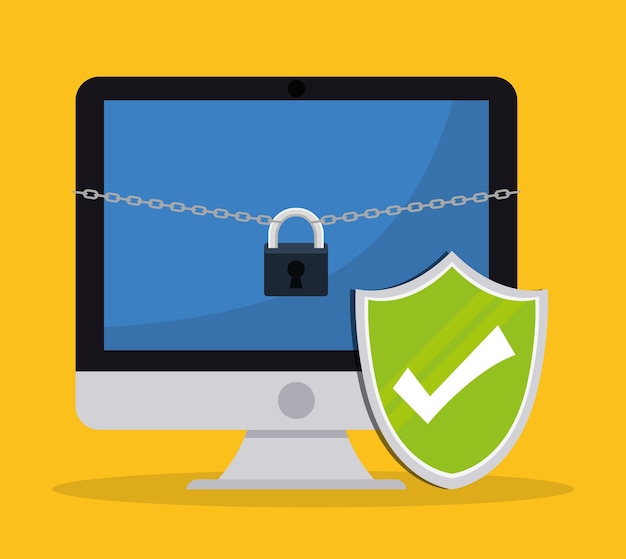 Colorful design of Security System, vector illustration