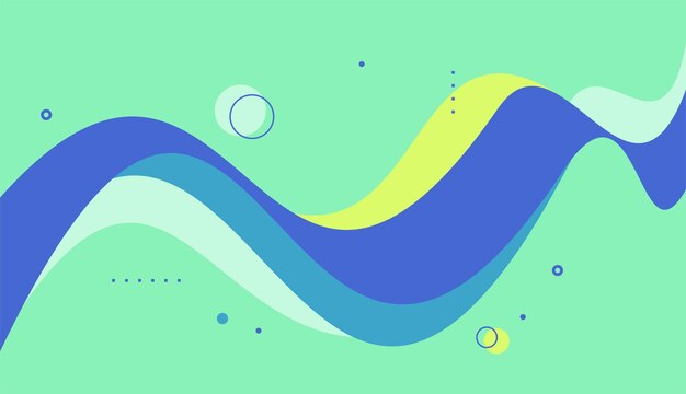 colorful dynamic wave abstract background design vector template