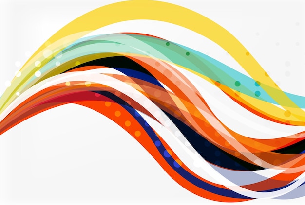 Colorful flowing wave abstract background Vector template background for workflow layout diagram number options or web design