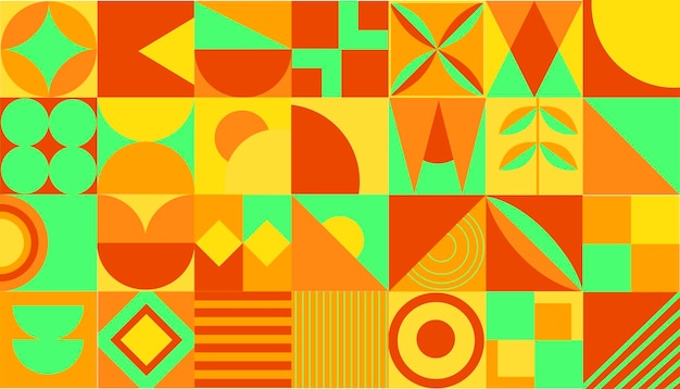 colorful geometric mosaic background neo geo