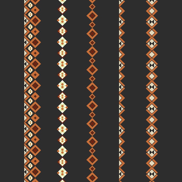 colorful geometric pattern borders on a dark background