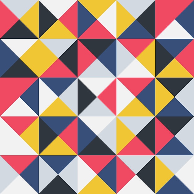 Colorful geometric seamless pattern Retro trendy design bright stylish artistic background