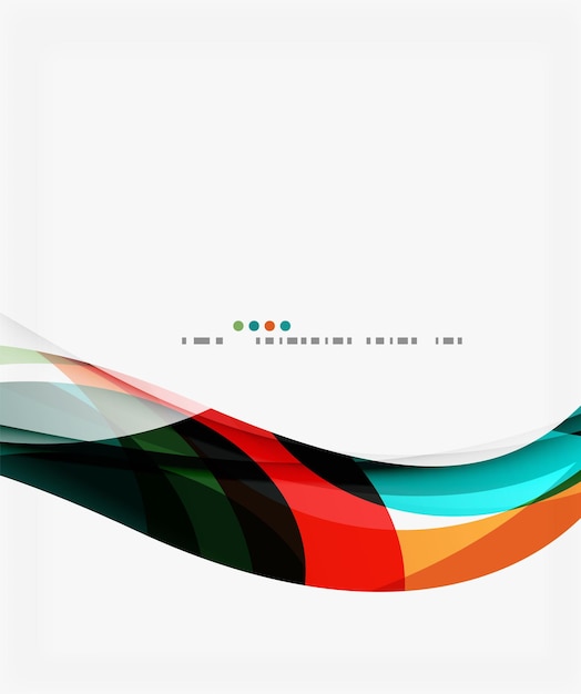 colorful geometric wave abstract background vector template background for workflow layout diagram number options or web design