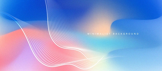Colorful gradient background with wavy lines