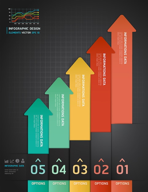 Colorful Infographics Number Options Banner & Card