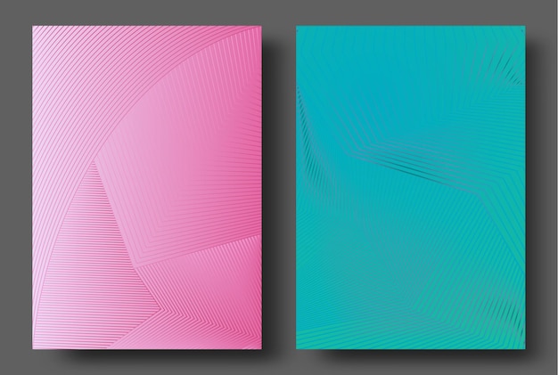 Colorful linear composition A set of layouts for the design of banners posters and posters Template for book covers brochures booklets and catalogs An idea for creative design