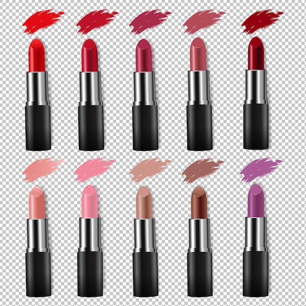 Colorful Lipstick Collection Isolated