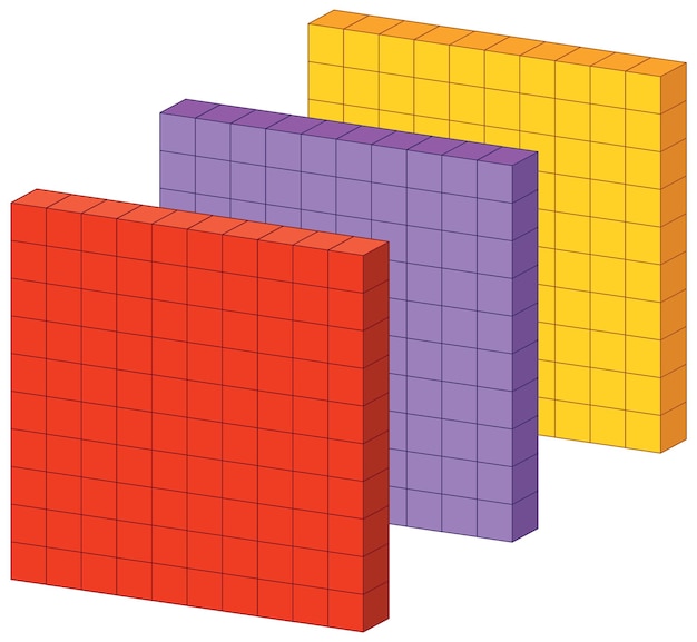Colorful Mathematical Block Illustration