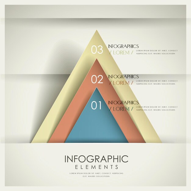 Colorful modern infographic template design with triangle elements
