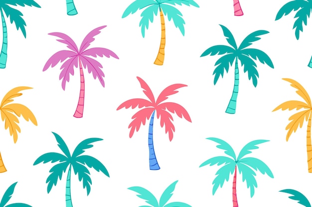 Colorful Palm Tree Pattern