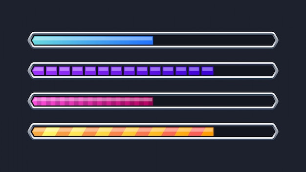 Colorful progress bar template