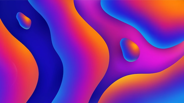 Colorful shapes Wavy backdrop Fluid gradient background vector 3d vector